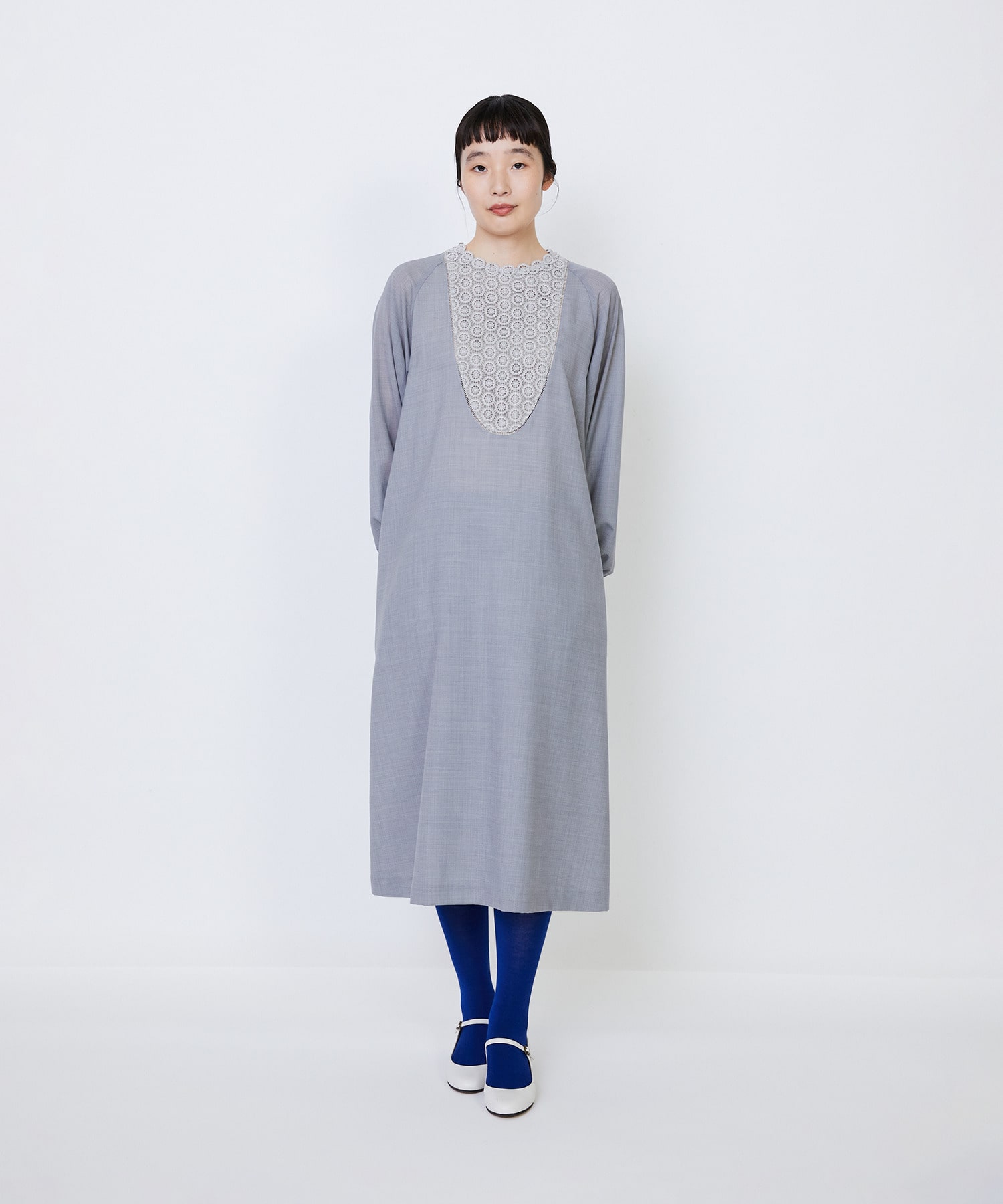 【LOISIR】｜2BUY10%OFF・3BUY20%OFF｜【MTサイズ有り】エステスウールケミカルレース使いワンピース 詳細画像 ブラック 9