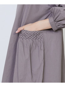 【LOISIR】｜2BUY10%OFF・3BUY20%OFF｜【9月ベストセラーブランド内1位】インドコットンポプリンハンドスモッキングワンピース 詳細画像 モカ 22