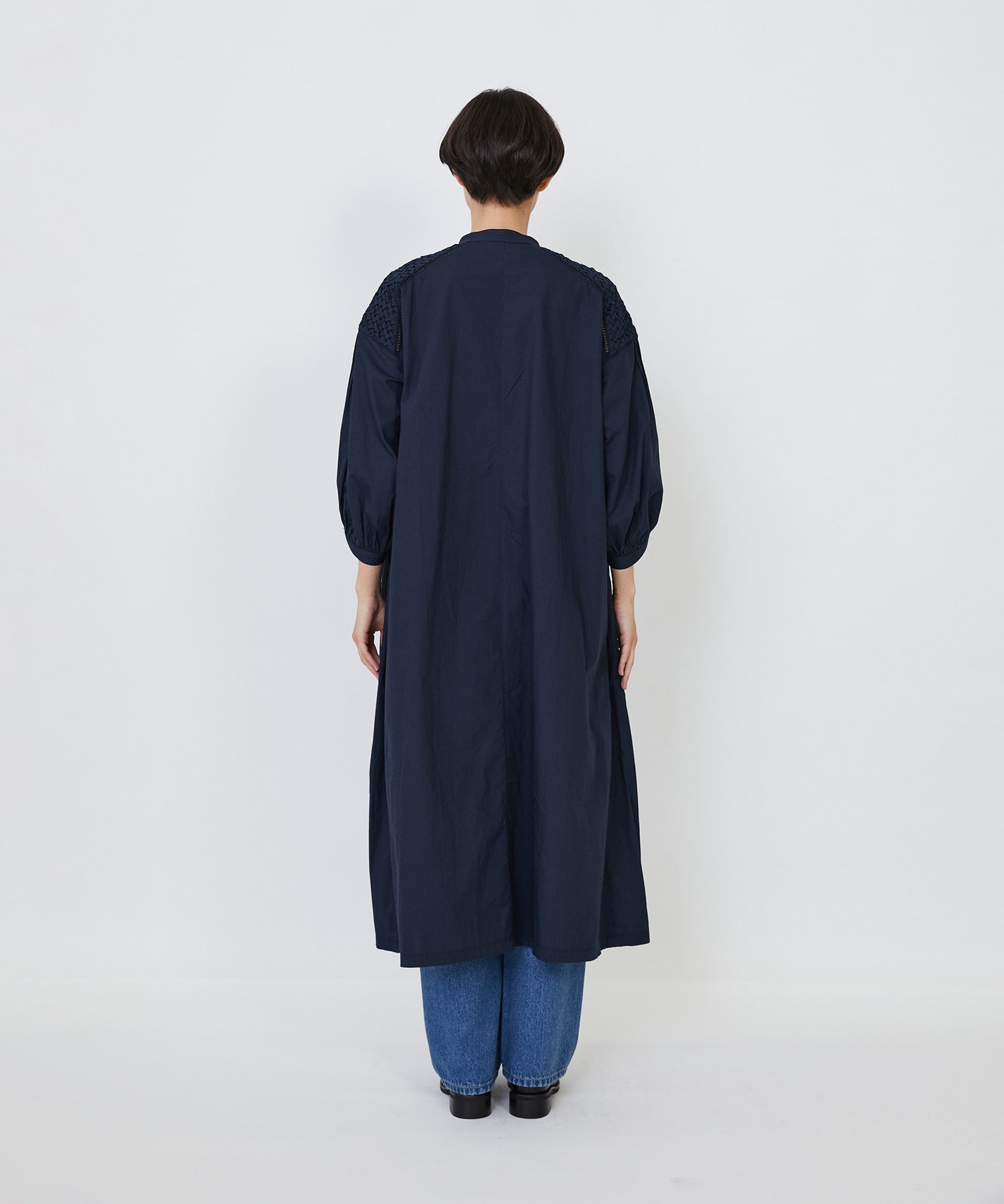 【LOISIR】｜2BUY10%OFF・3BUY20%OFF｜【9月ベストセラーブランド内1位】インドコットンポプリンハンドスモッキングワンピース 詳細画像 モカ 9