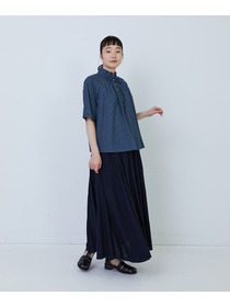 【LOISIR】｜2BUY10%OFF・3BUY20%OFF｜リバティプリントオーバーダイ二重フレアーカラーブラウス 詳細画像 A 1