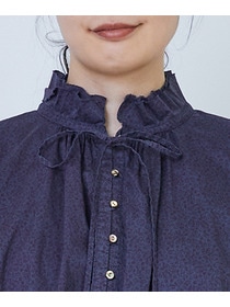 【LOISIR】｜2BUY10%OFF・3BUY20%OFF｜リバティプリントオーバーダイ二重フレアーカラーブラウス 詳細画像 A 17