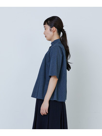 【LOISIR】｜2BUY10%OFF・3BUY20%OFF｜リバティプリントオーバーダイ二重フレアーカラーブラウス 詳細画像 A 6