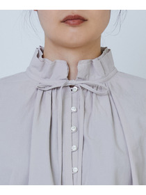 【LOISIR】コットンワッシャーローン二重フレアーカラーブラウス 詳細画像 ベージュ 10