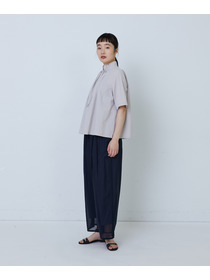 【LOISIR】コットンワッシャーローン二重フレアーカラーブラウス 詳細画像 ベージュ 4