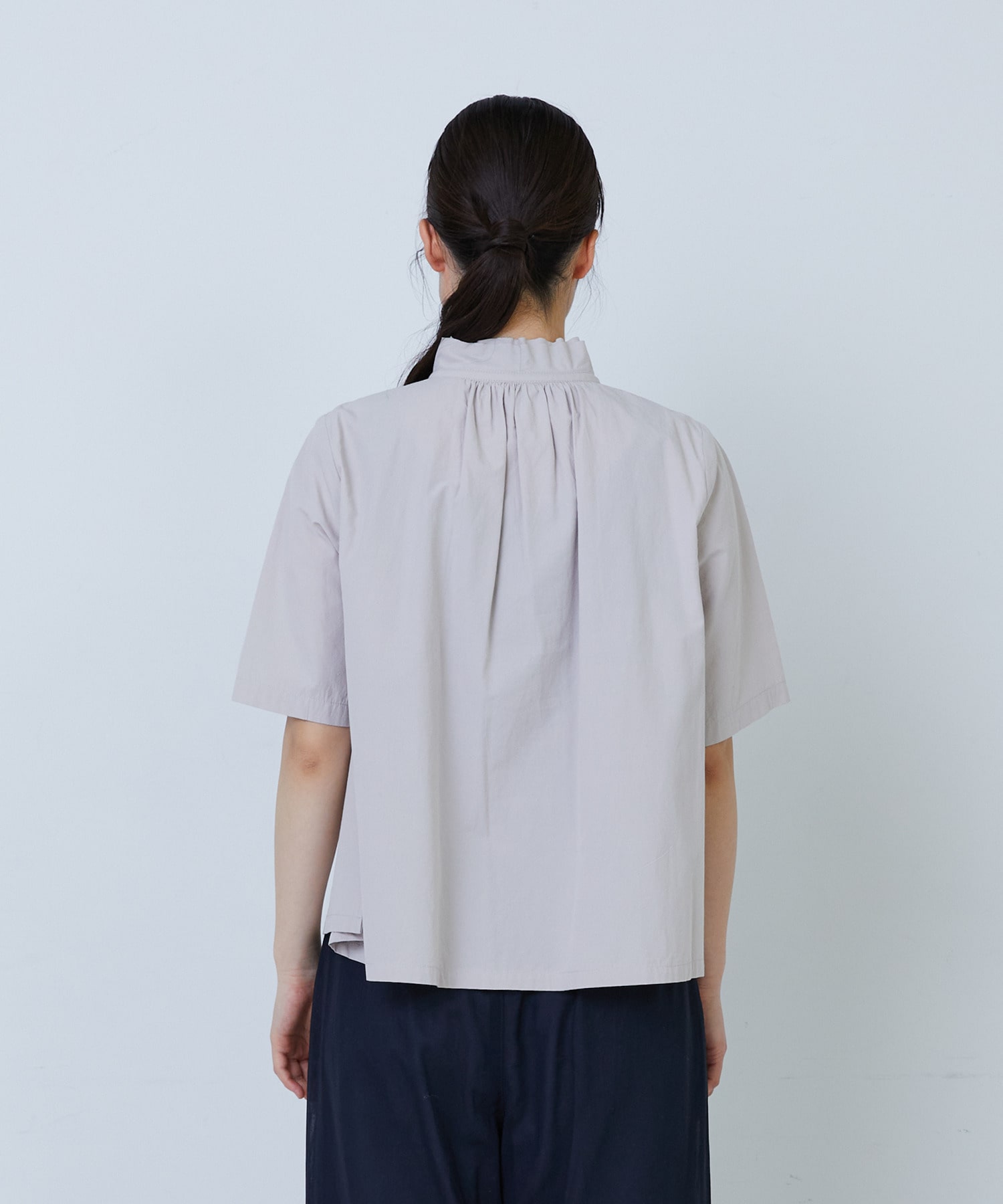 【LOISIR】コットンワッシャーローン二重フレアーカラーブラウス 詳細画像 ベージュ 9