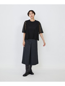 【LOISIR】｜2BUY10%OFF・3BUY20%OFF｜コットンケミカルレースバルーンブラウス 詳細画像 ブラック 1