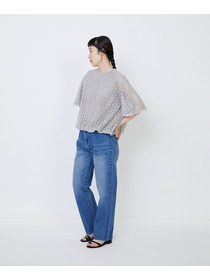 【LOISIR】｜2BUY10%OFF・3BUY20%OFF｜コットンケミカルレースバルーンブラウス 詳細画像 ブラック 11