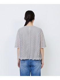 【LOISIR】｜2BUY10%OFF・3BUY20%OFF｜コットンケミカルレースバルーンブラウス 詳細画像 ブラック 16