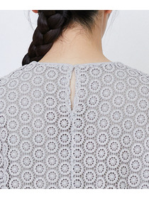 【LOISIR】｜2BUY10%OFF・3BUY20%OFF｜コットンケミカルレースバルーンブラウス 詳細画像 ブラック 18