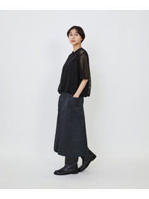 【LOISIR】｜2BUY10%OFF・3BUY20%OFF｜コットンケミカルレースバルーンブラウス 詳細画像 ブラック 4