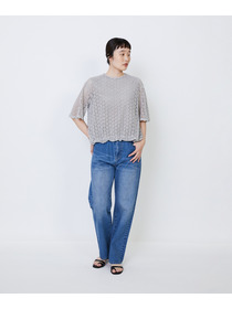 【LOISIR】｜2BUY10%OFF・3BUY20%OFF｜コットンケミカルレースバルーンブラウス 詳細画像 ブラック 9