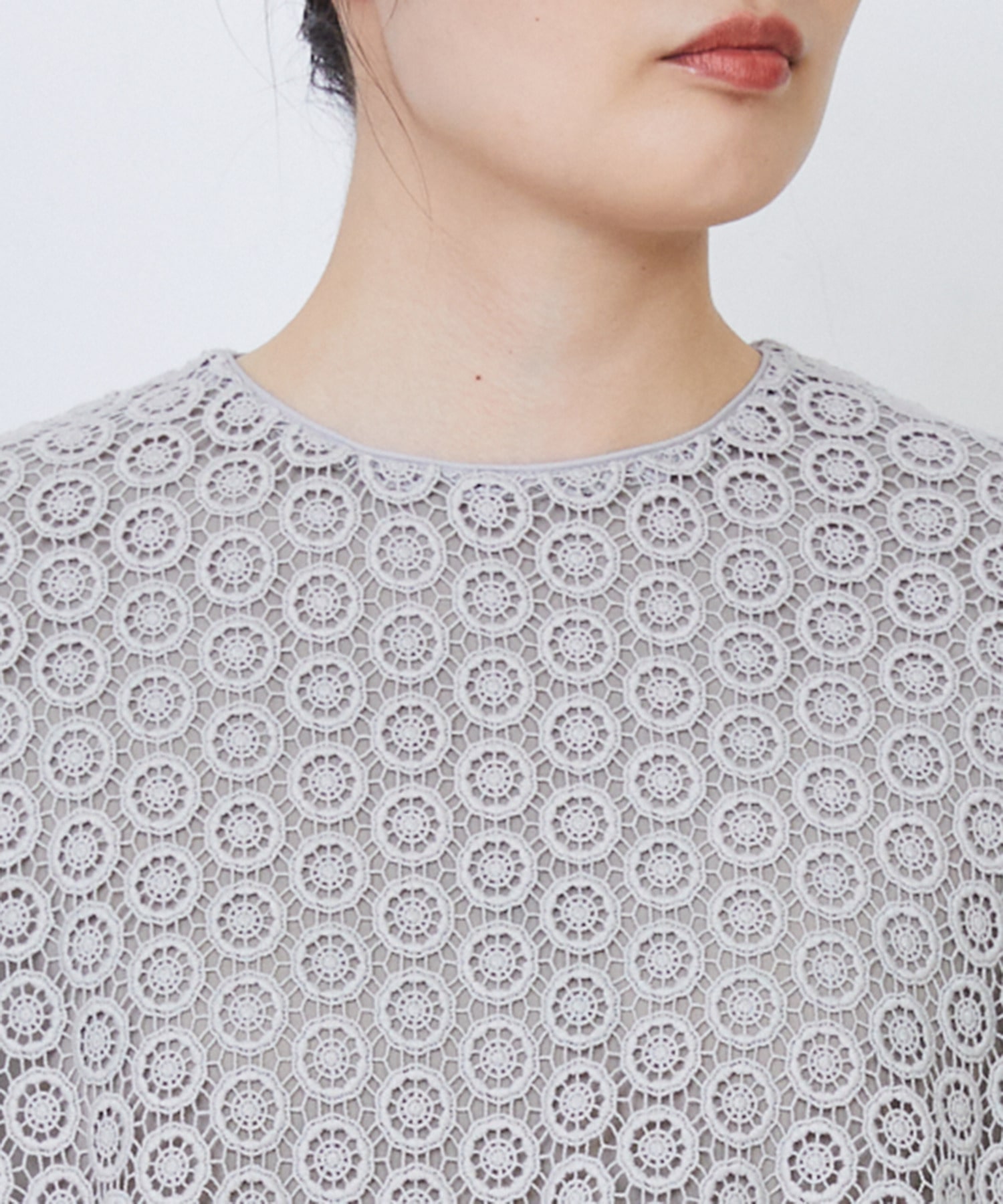 【LOISIR】｜2BUY10%OFF・3BUY20%OFF｜コットンケミカルレースバルーンブラウス 詳細画像 ブラック 17