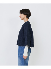 【LOISIR】｜2BUY10%OFF・3BUY20%OFF｜インドコットンポプリンハンドスモッキングブラウスジャケット 詳細画像 ブラック 17