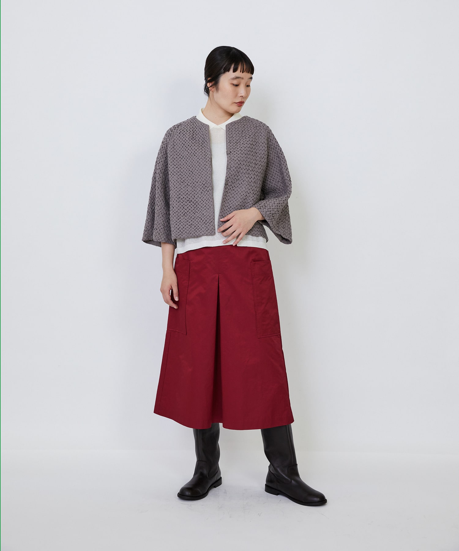 【LOISIR】｜2BUY10%OFF・3BUY20%OFF｜インドコットンポプリンハンドスモッキングブラウスジャケット 詳細画像 ブラック 1