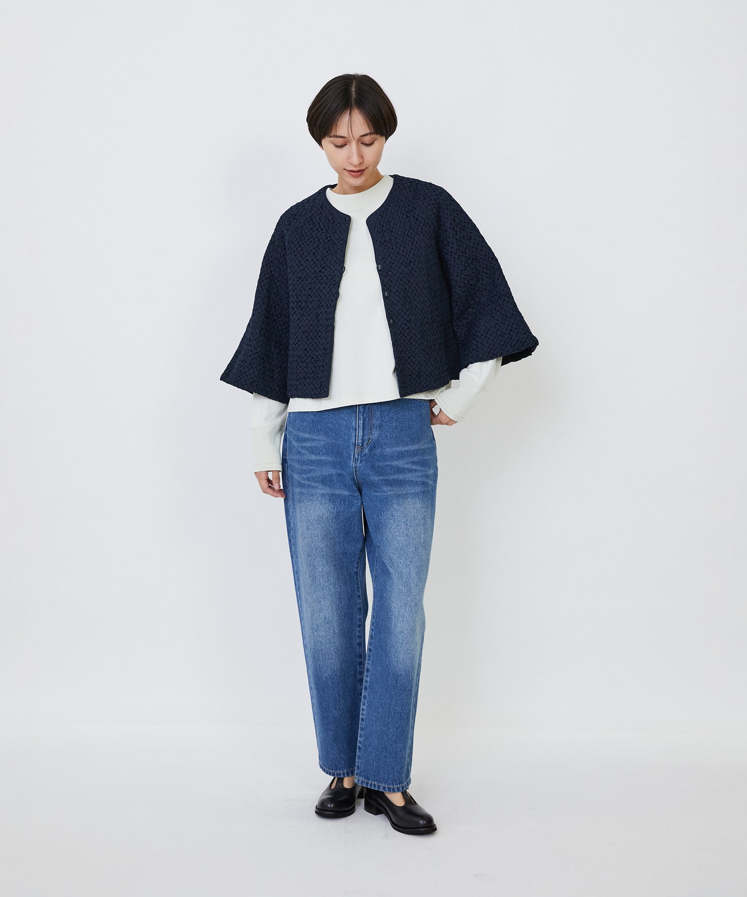 【LOISIR】｜2BUY10%OFF・3BUY20%OFF｜インドコットンポプリンハンドスモッキングブラウスジャケット 詳細画像 ブラック 10