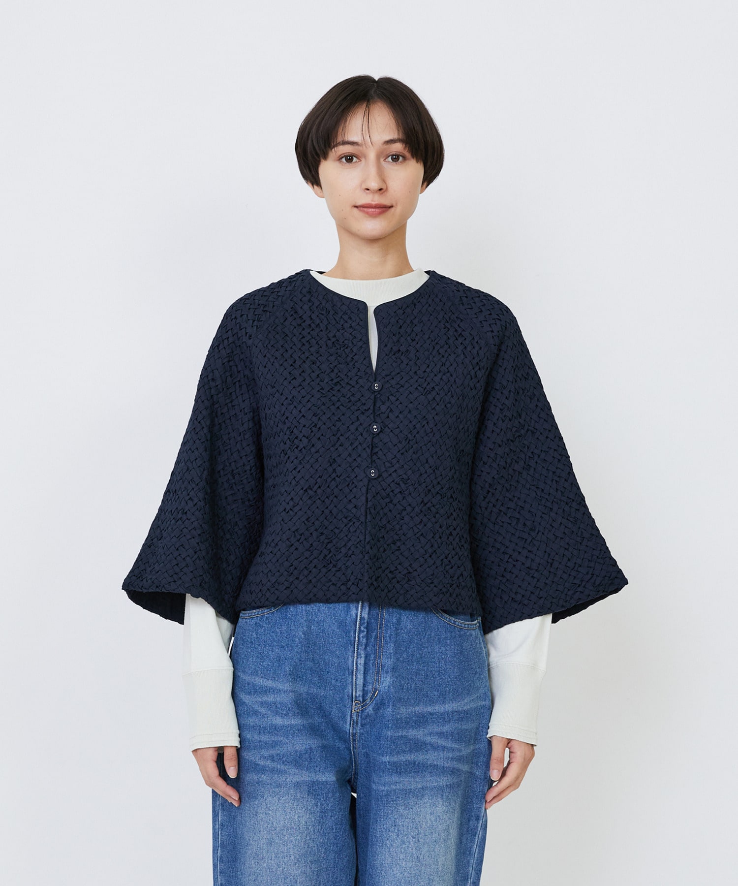 【LOISIR】｜2BUY10%OFF・3BUY20%OFF｜インドコットンポプリンハンドスモッキングブラウスジャケット 詳細画像 ブラック 16