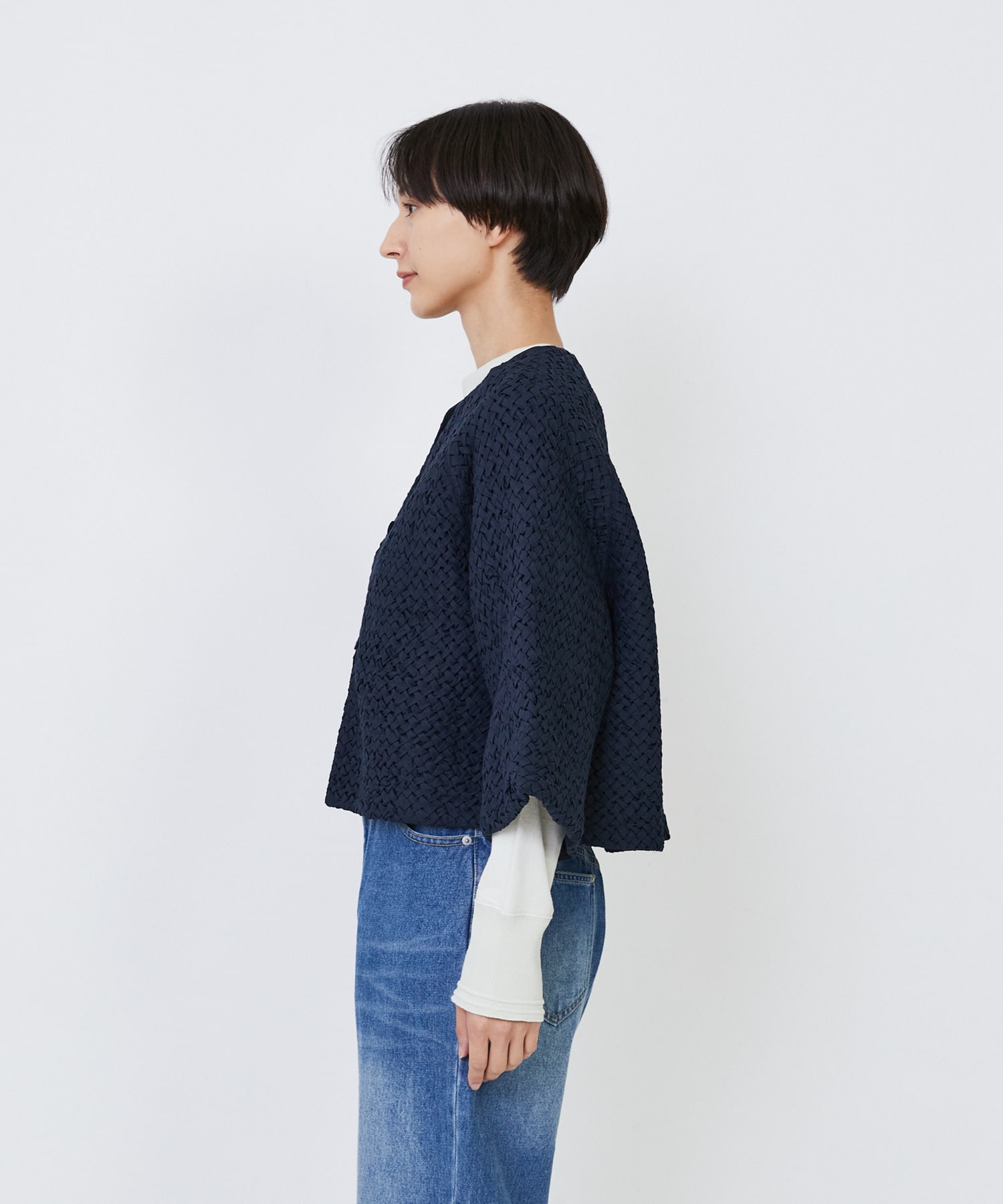 【LOISIR】｜2BUY10%OFF・3BUY20%OFF｜インドコットンポプリンハンドスモッキングブラウスジャケット 詳細画像 ブラック 17