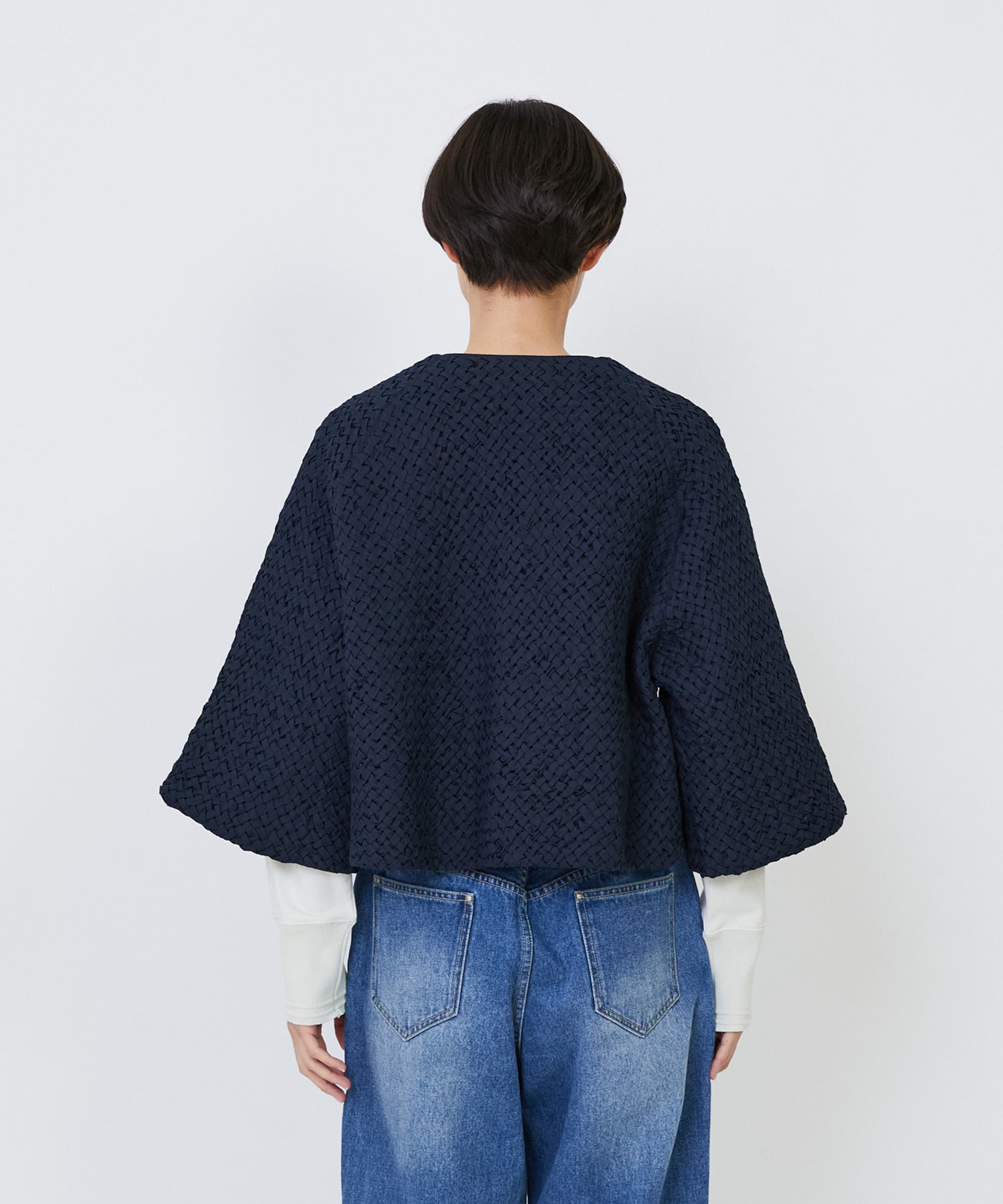 【LOISIR】｜2BUY10%OFF・3BUY20%OFF｜インドコットンポプリンハンドスモッキングブラウスジャケット 詳細画像 ブラック 18