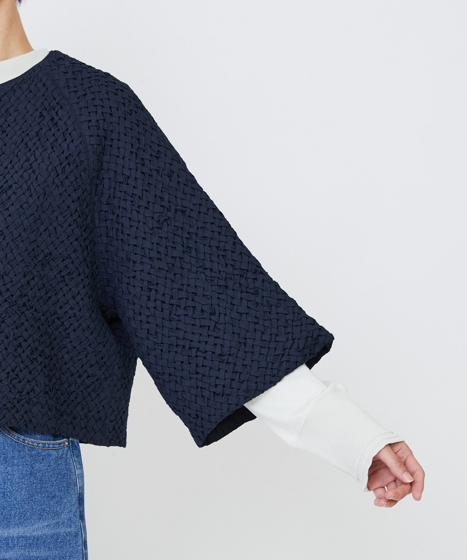 【LOISIR】｜2BUY10%OFF・3BUY20%OFF｜インドコットンポプリンハンドスモッキングブラウスジャケット 詳細画像 ブラック 21