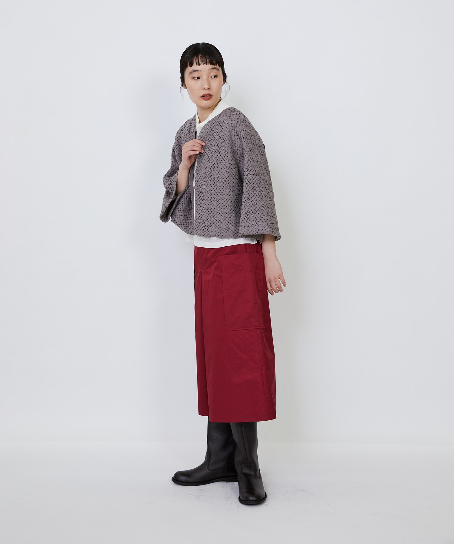 【LOISIR】｜2BUY10%OFF・3BUY20%OFF｜インドコットンポプリンハンドスモッキングブラウスジャケット 詳細画像 ブラック 3