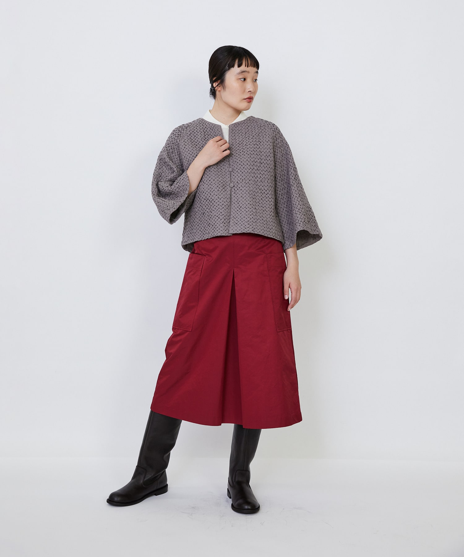 【LOISIR】｜2BUY10%OFF・3BUY20%OFF｜インドコットンポプリンハンドスモッキングブラウスジャケット 詳細画像 ブラック 4