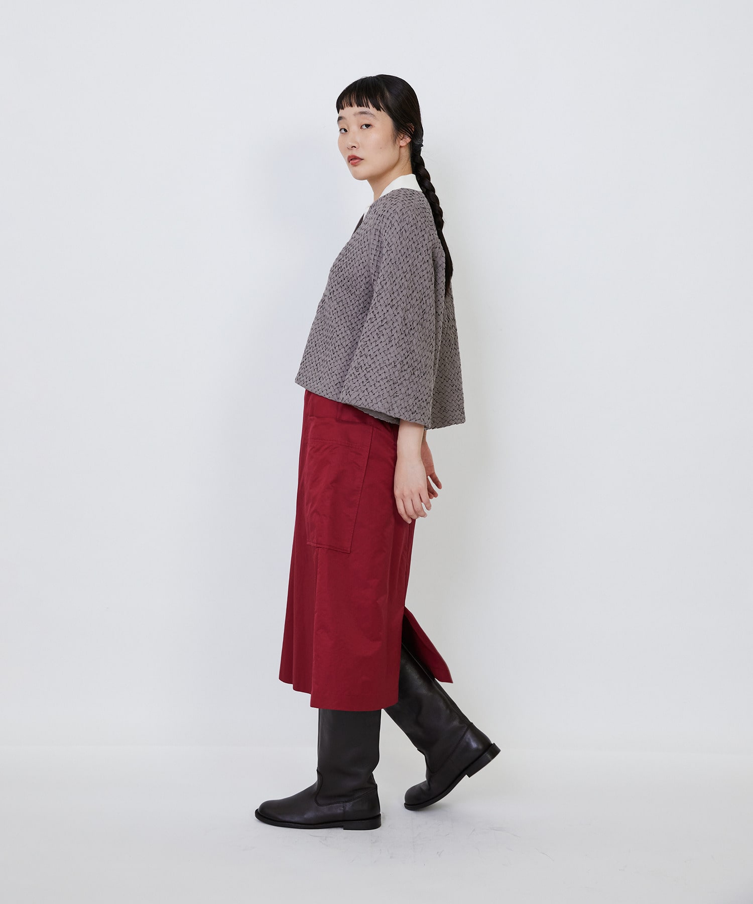 【LOISIR】｜2BUY10%OFF・3BUY20%OFF｜インドコットンポプリンハンドスモッキングブラウスジャケット 詳細画像 ブラック 5