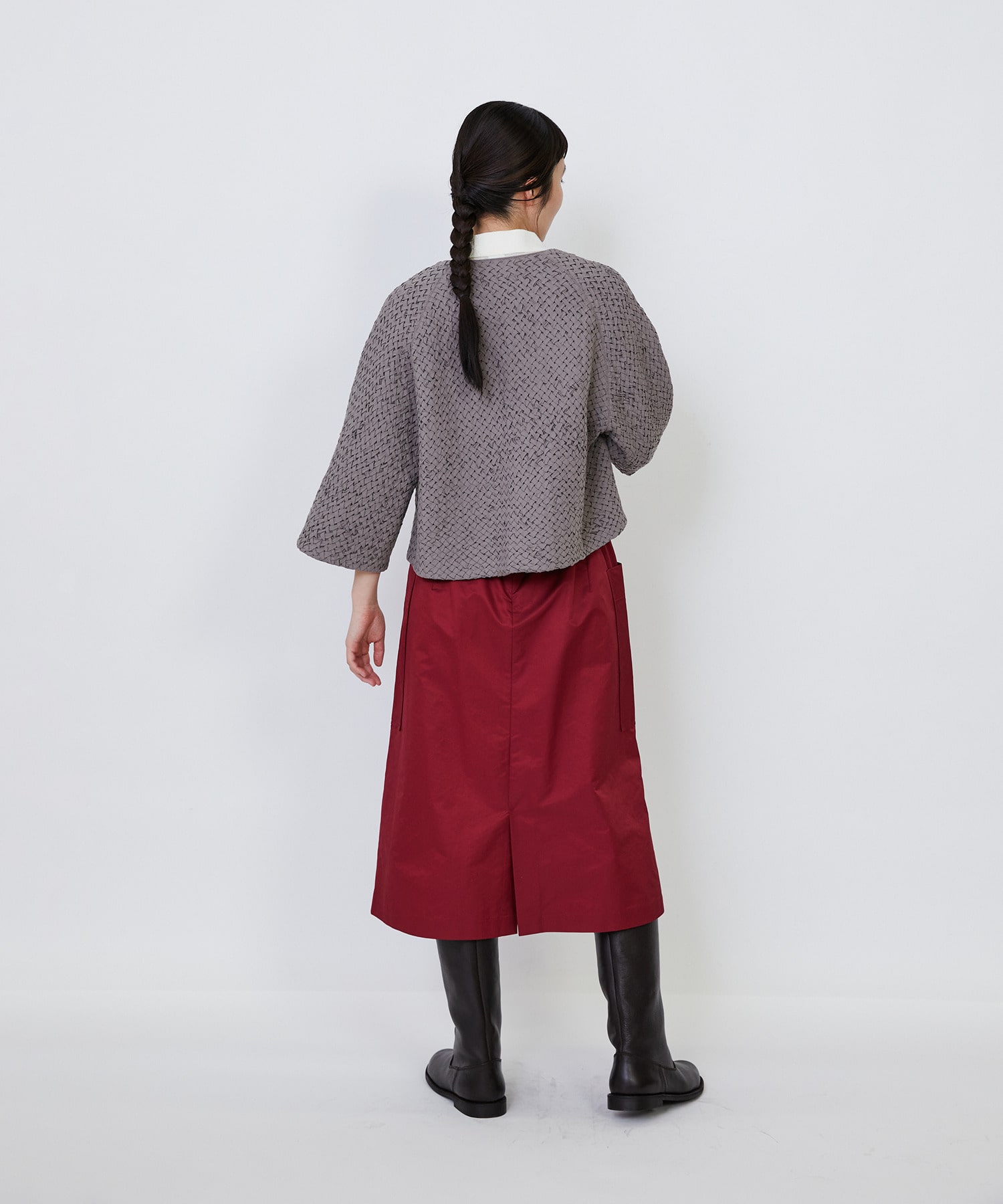 【LOISIR】｜2BUY10%OFF・3BUY20%OFF｜インドコットンポプリンハンドスモッキングブラウスジャケット 詳細画像 ブラック 6