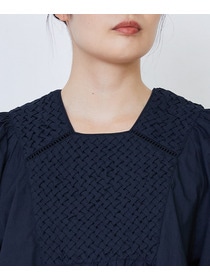 【LOISIR】｜2BUY10%OFF・3BUY20%OFF｜インドコットンポプリンハンドスモッキングブラウス 詳細画像 ブラック 20