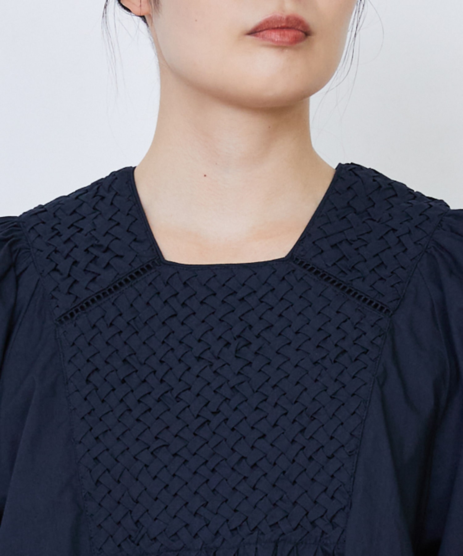 【LOISIR】｜2BUY10%OFF・3BUY20%OFF｜インドコットンポプリンハンドスモッキングブラウス 詳細画像 ブラック 20