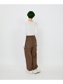 【LOISIR】｜2BUY10%OFF・3BUY20%OFF｜【MTサイズ有り】コットンポプリンパラシュートパンツ 詳細画像 ブラウン 22