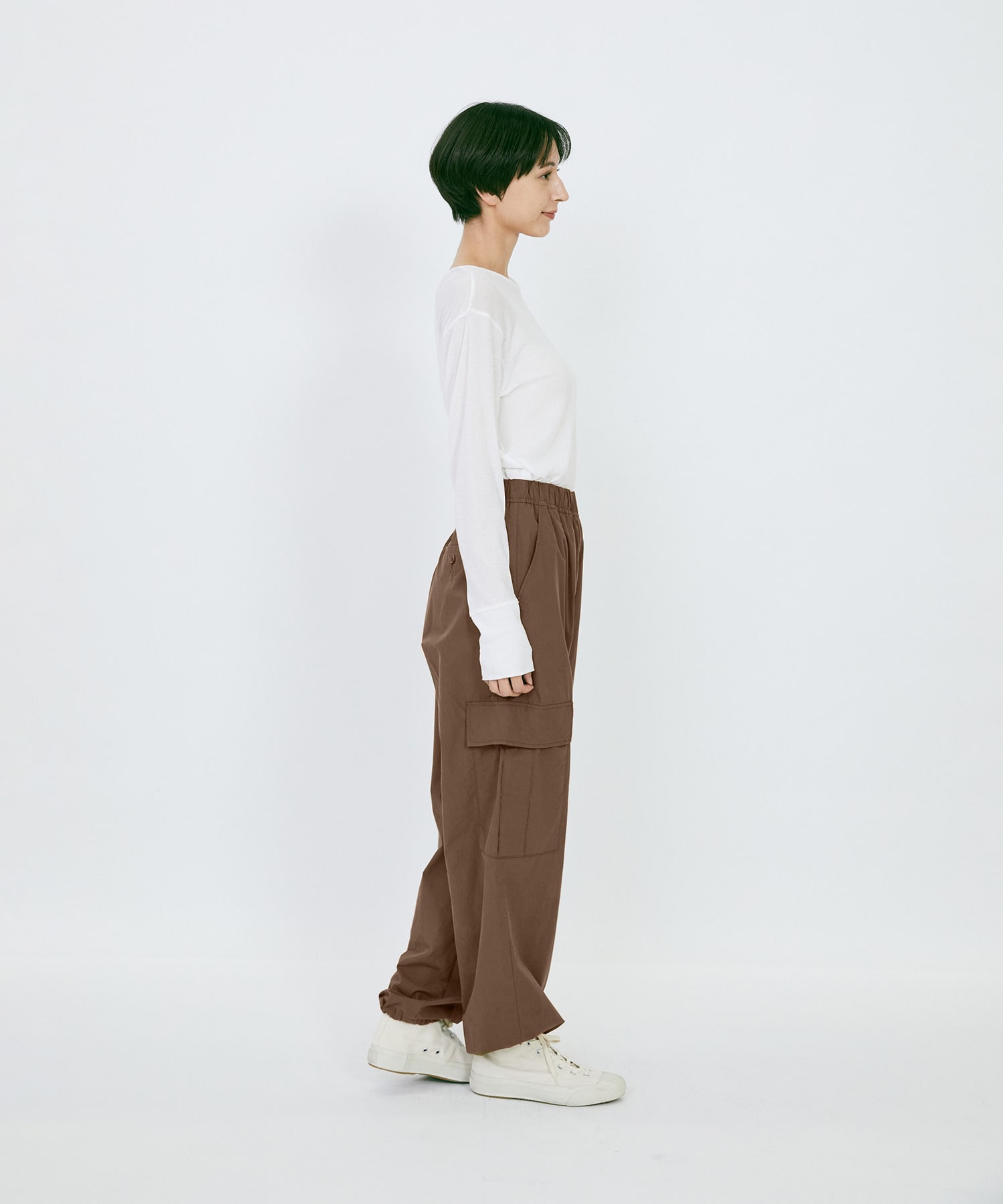 【LOISIR】｜2BUY10%OFF・3BUY20%OFF｜【MTサイズ有り】コットンポプリンパラシュートパンツ 詳細画像 ブラウン 21