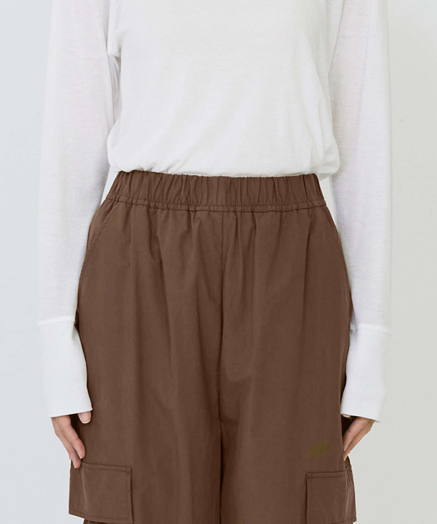 【LOISIR】｜2BUY10%OFF・3BUY20%OFF｜【MTサイズ有り】コットンポプリンパラシュートパンツ 詳細画像 ブラウン 33