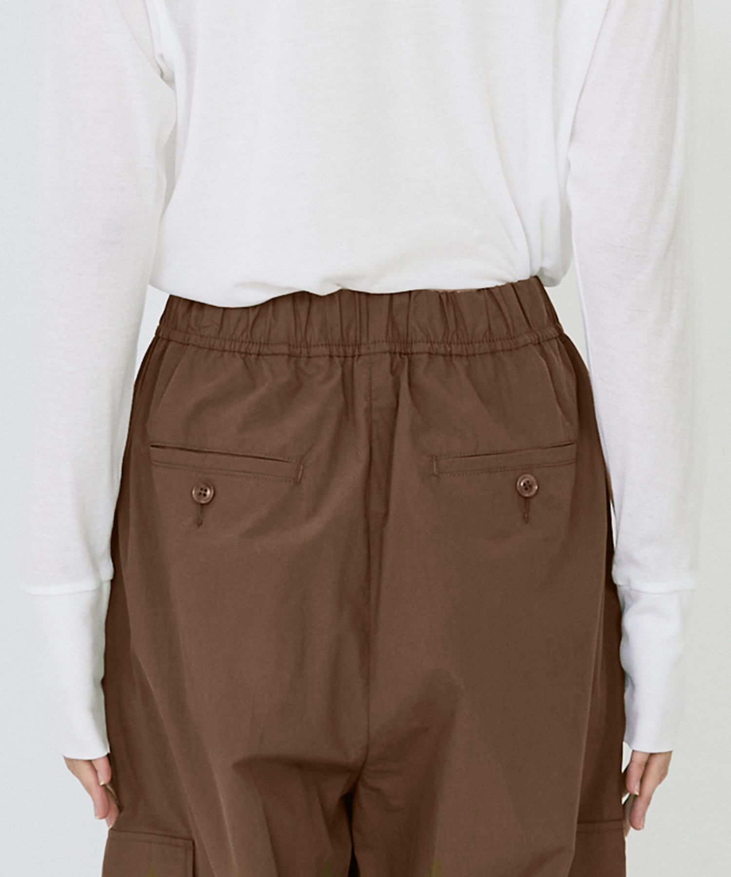 【LOISIR】｜2BUY10%OFF・3BUY20%OFF｜【MTサイズ有り】コットンポプリンパラシュートパンツ 詳細画像 ブラウン 34