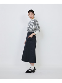 【LOISIR】【MTサイズ有り】エステルコットンタフタミモレスカート 詳細画像 ブラック 15