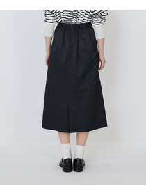 【LOISIR】【MTサイズ有り】エステルコットンタフタミモレスカート 詳細画像 ブラック 20