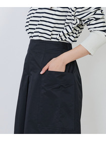 【LOISIR】【MTサイズ有り】エステルコットンタフタミモレスカート 詳細画像 ブラック 23