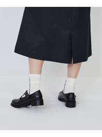 【LOISIR】【MTサイズ有り】エステルコットンタフタミモレスカート 詳細画像 ブラック 24