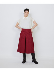 【LOISIR】【MTサイズ有り】エステルコットンタフタミモレスカート 詳細画像 ブラック 4