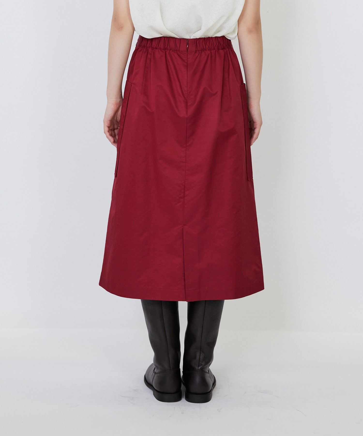 【LOISIR】【MTサイズ有り】エステルコットンタフタミモレスカート 詳細画像 ブラック 10