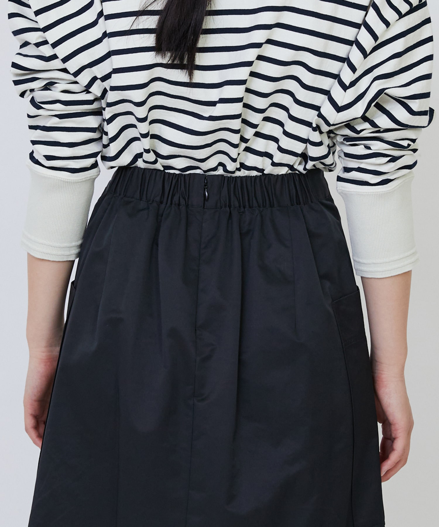 【LOISIR】【MTサイズ有り】エステルコットンタフタミモレスカート 詳細画像 ブラック 22