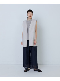 【LOISIR】エステルリネンヘリンボーンバックコンシャスベスト 詳細画像 グレー系その他 1