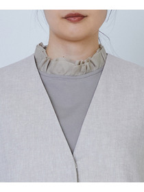 【LOISIR】エステルリネンヘリンボーンバックコンシャスベスト 詳細画像 グレー系その他 10