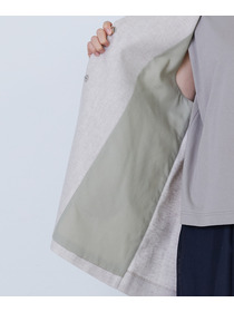 【LOISIR】エステルリネンヘリンボーンバックコンシャスベスト 詳細画像 グレー系その他 14