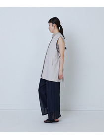 【LOISIR】エステルリネンヘリンボーンバックコンシャスベスト 詳細画像 グレー系その他 4