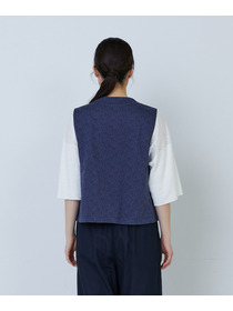 【LOISIR】リバティプリントオーバーダイベスト 詳細画像 ネイビー 10