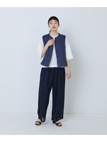 【LOISIR】リバティプリントオーバーダイベスト 詳細画像 ネイビー 2