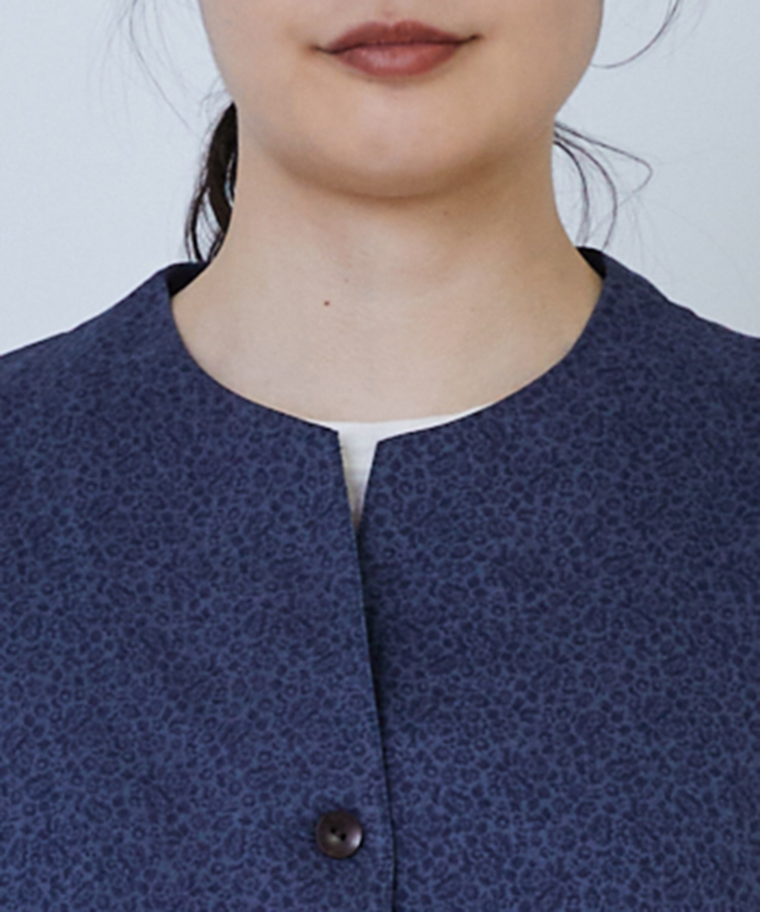 【LOISIR】リバティプリントオーバーダイベスト 詳細画像 ネイビー 11