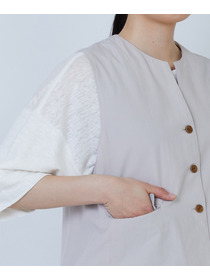 【LOISIR】コットンワッシャーローンベスト 詳細画像 ベージュ 12