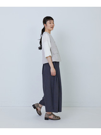 【LOISIR】コットンワッシャーローンベスト 詳細画像 ベージュ 5