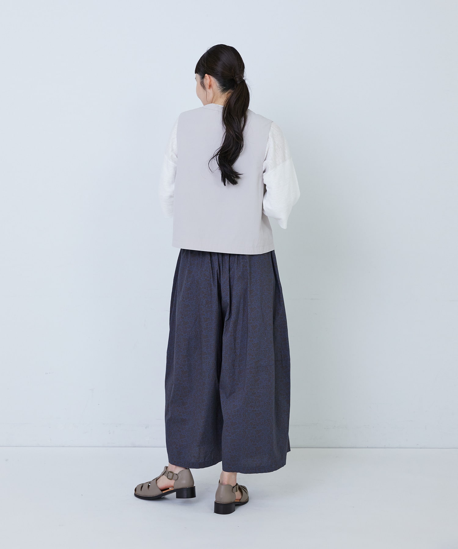 【LOISIR】コットンワッシャーローンベスト 詳細画像 ベージュ 6